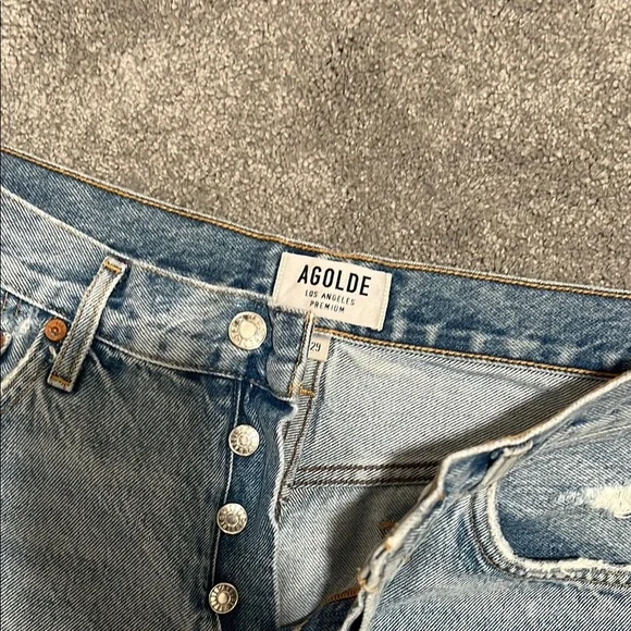 Women's Denim Agolde Parker Shorts - Picture 7 of 7